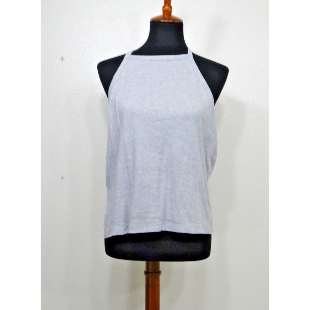 Fabletics live-in Halter Tank‎ Top heather grey Soft Women's Size 2X Athletic